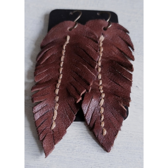 Jewelry - Genuine Cowhide "Leather Boho" earrings